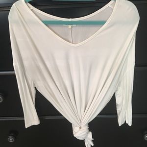White Piko Top Size Small